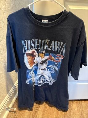 Tokyo Yakult Swallows Graphic T Shirt - Nishikawa Baseball